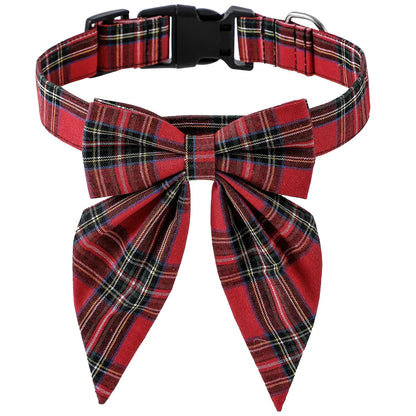 Christmas Bow Tie Collar