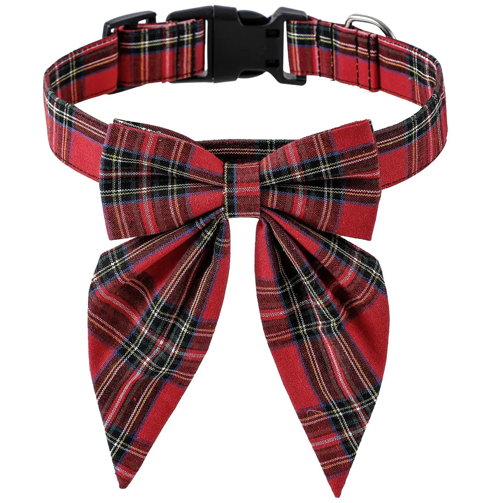 Christmas Bow Tie Collar