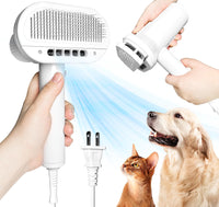 2-in-1 Pet Grooming Dryer and Brush