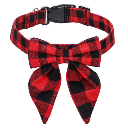 Christmas Bow Tie Collar