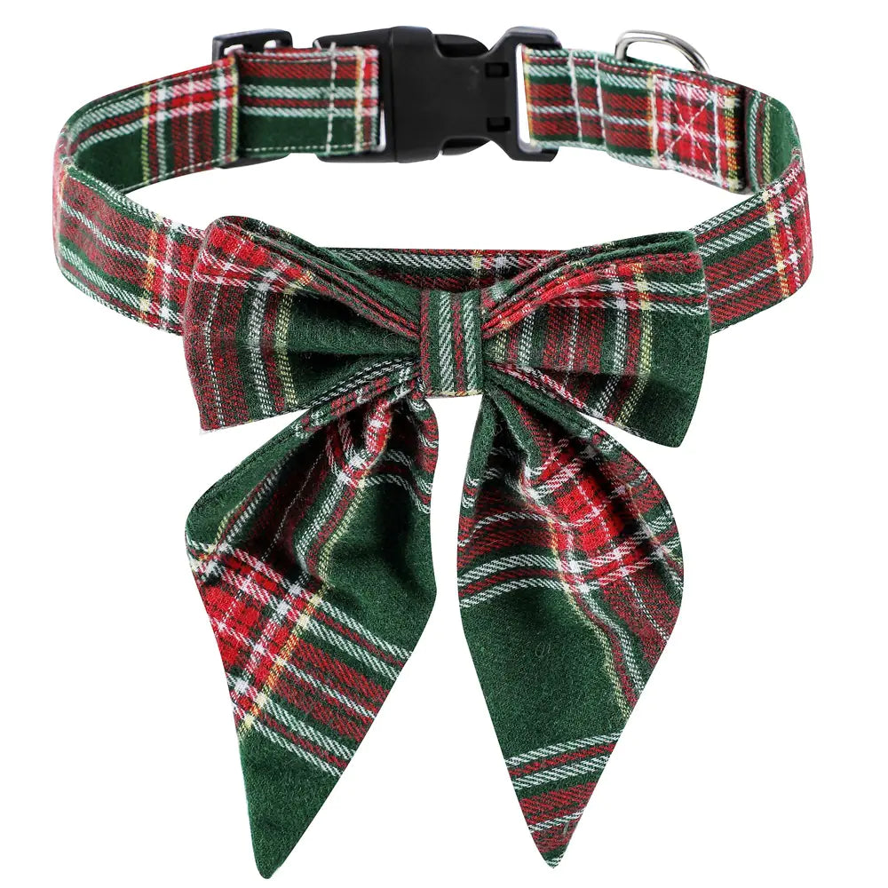 Christmas Bow Tie Collar
